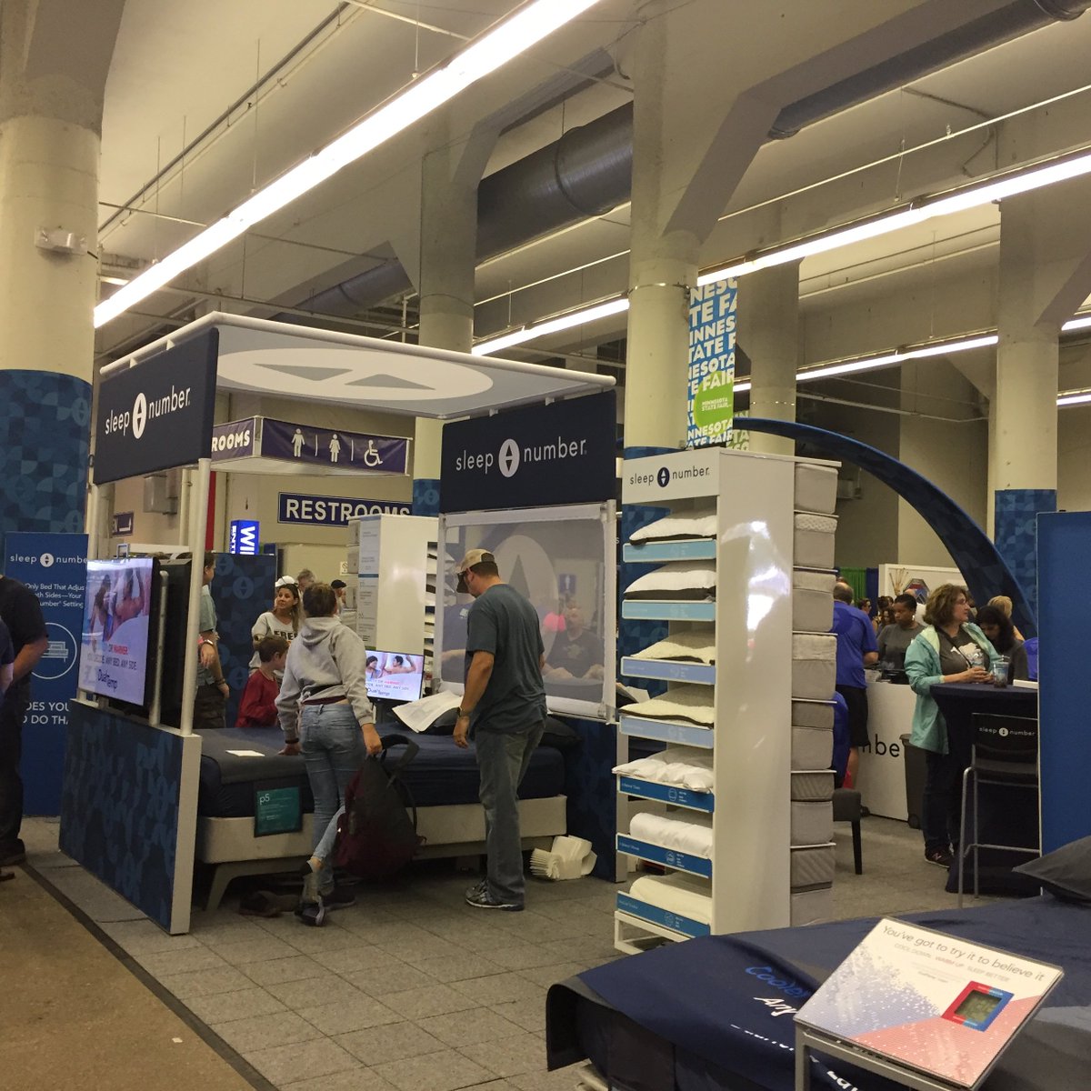 centpoint's tweet image. CenterPoint Marketing teamed up with @sleepnumber for the Great Minnesota Get-Together, where over the last 2-weeks thousands found their sleep number in the grandstand #mnstatefair  #notjusttradeshows #exhibits #exhibitprofs #exhibit