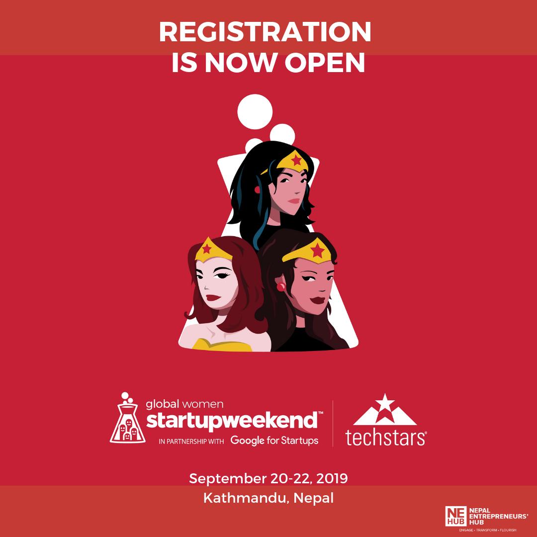 Techstars Global Startup Weekend Women Kathmandu is happening this September 20-22, 2019.

Register Now:  bit.ly/swktm2019 #swktm #startup