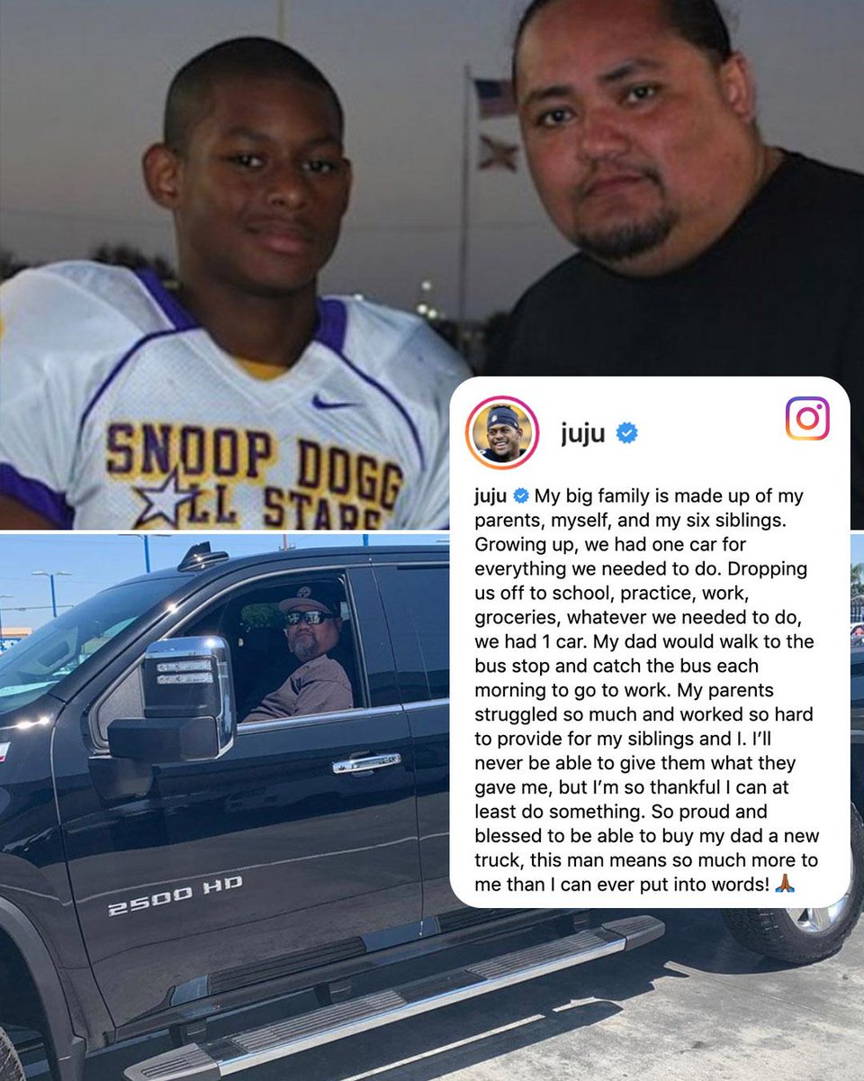espn's tweet photo. JuJu explains how much it meant to be able to buy his dad a new truck ❤️

(via @TeamJuJu) https://t.co/nVZkMXlBmp