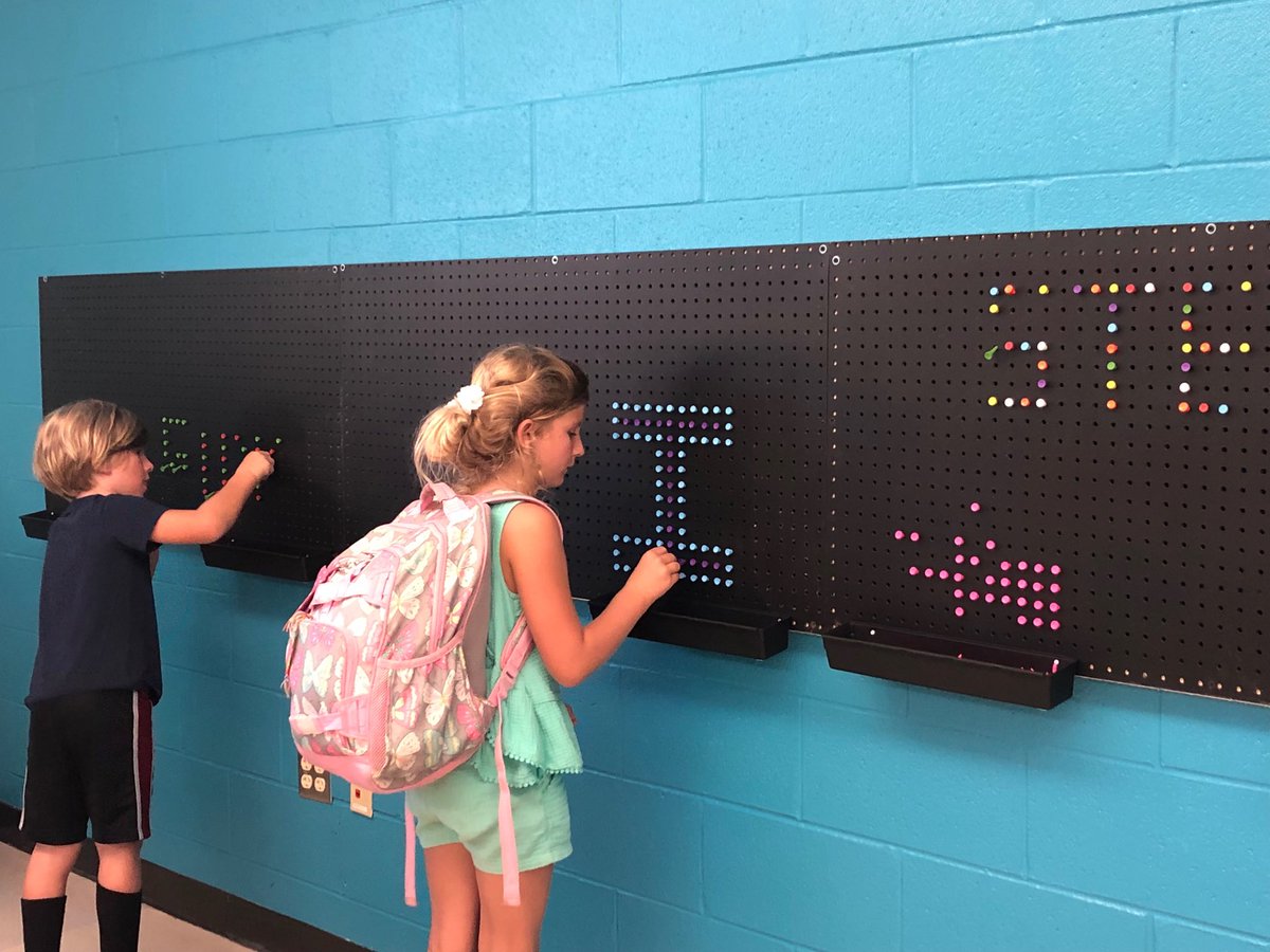 wcsCOmp's tweet photo. Thank you Dr. Garrett for the incredible PEG board in the STEM Lab! The Lab and Learning Commons at Chapman’s Retreat are taking shape! #WCSEdTech #WCSedu #WCSLearningCommons #wcsCRES #innovationanddesign https://t.co/teCkpxGyDU