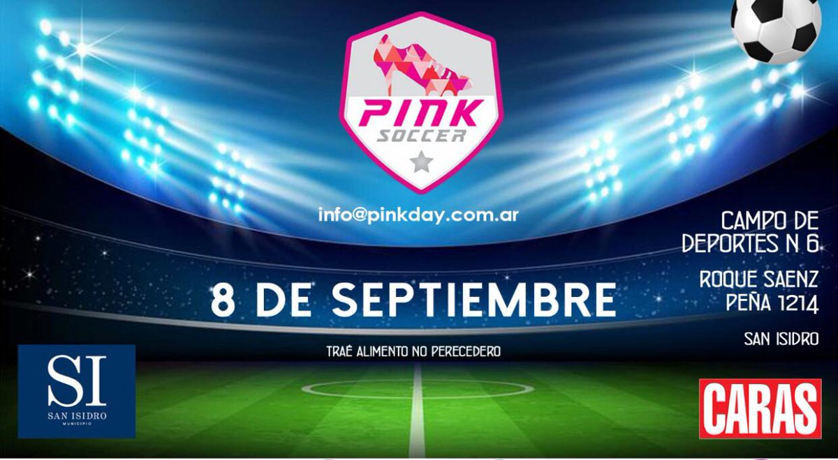 SanIsidroGob's tweet photo. PINK SOCCER ⚽🏃♀
¡Vení a disfrutar de esta gran fiesta del deporte! Habrá foodtrucks, DJs, inflables y mucho más.
📅Domingo 8, de 10:00 a 17:00
📍Campo de Deportes Nº6, Roque Sáenz Peña 1214
#Deporte #PinkSoccer #FútbolFemenino https://t.co/UzsdurQ0Rh