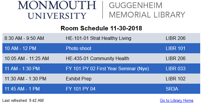 MonmouthLibrary's tweet photo. Want to know the room to go to for your meeting or class in the Library? Click https://t.co/VEBwWPW79m . #TipTuesday #CreateKnowledge #HawksRead https://t.co/1CIXGyCxQQ