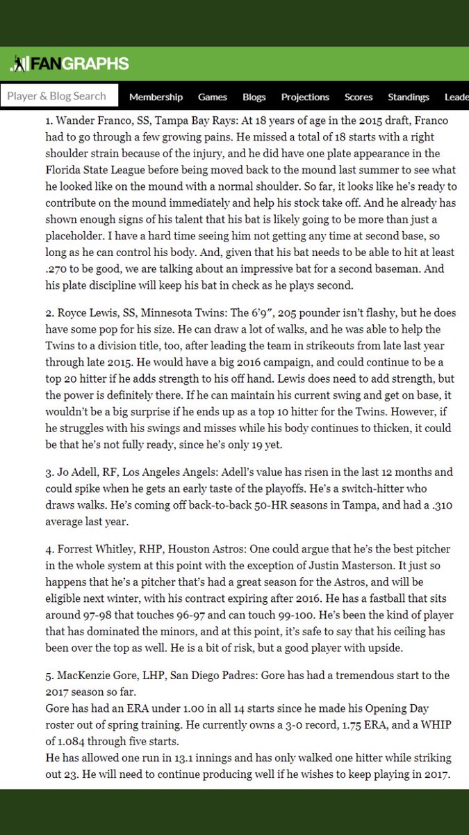 prospectfiend's tweet photo. There are a few prospect at FanGraphs that would write something like this 💩 🐚 https://t.co/qxKtM106oy