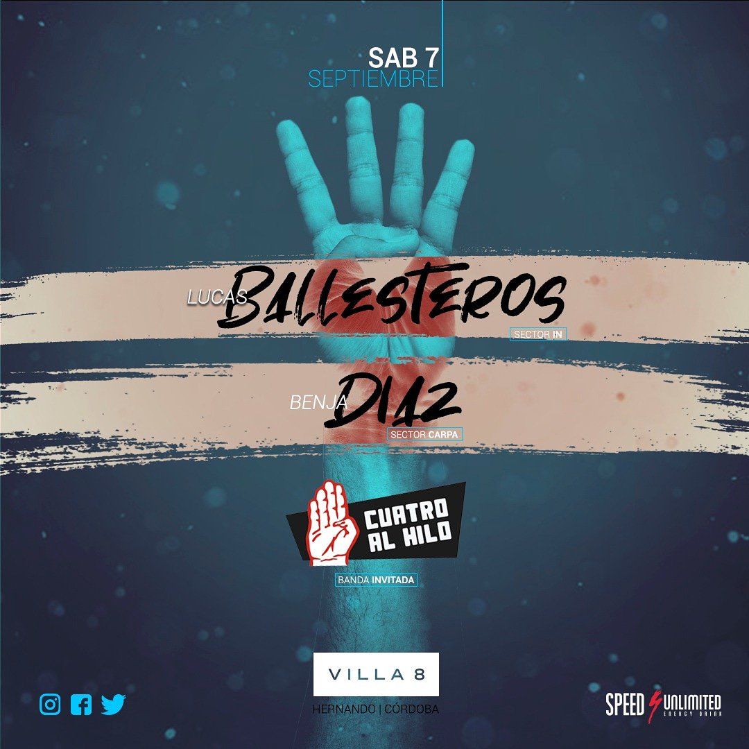 VillaOchoClub's tweet photo. #cuatroalhilo #bandon #suenaarriba #lafiesta #doscabinas #sectorcarpa #sectorin #septiembre #chaufrio #infomp #villa8 https://t.co/skikp3hLYW