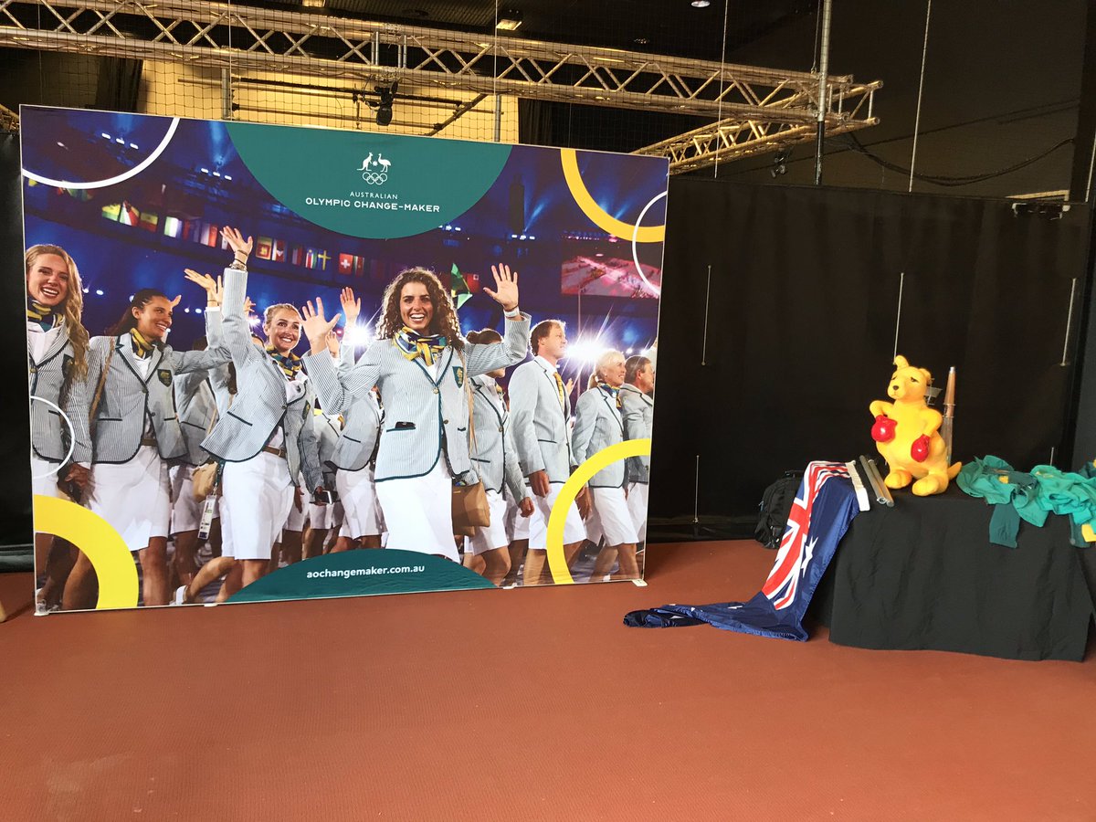 Final preparations for the inaugural <a href="/AUSOlympicTeam/">AUS Olympic Team</a> #BeTheChange2019  <a href="/victoriauninews/">Victoria University</a> #LeadersInSport #ChangeMakers
