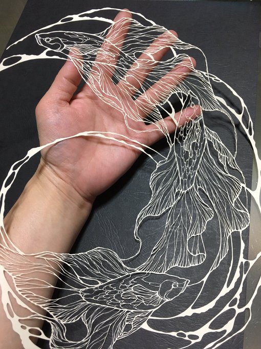 美しすぎるタコ 切り絵アートに ため息が出るほど美しい まさに紙技 神技 感動の声多数 ガジェット通信 Getnews
