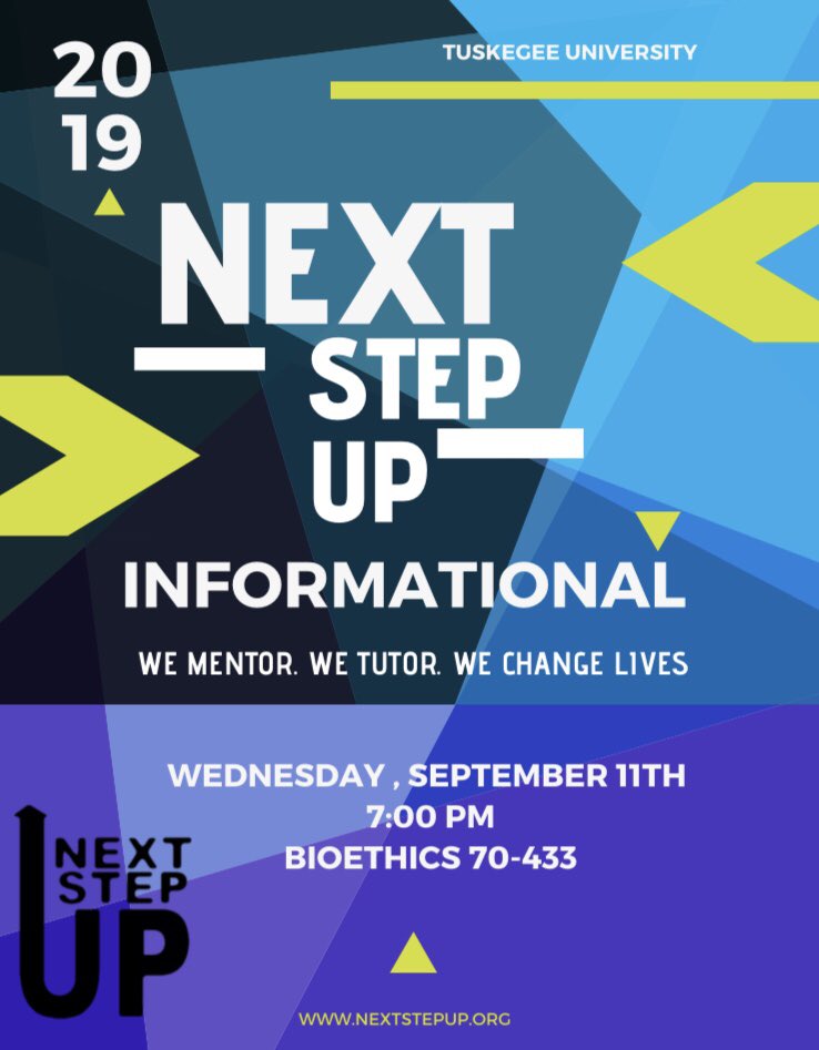 mshelvin_'s tweet photo. If you are interested in Mentoring and Tutoring students at Booker T Washington HS, join Next Step Up at our informational  September 11th at 7pm!! 💙 https://t.co/MFbMOVnJI5