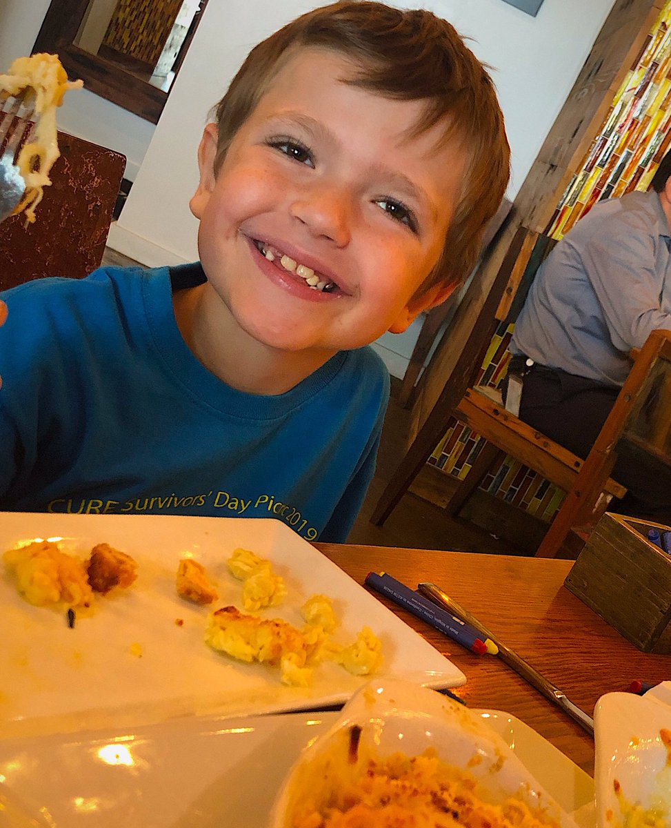 Roman has been #cancerfree for 5 yrs! He reminded us that Sept is #ChildhoodCancerAwarenessMonth, &amp; we’ll be donating $1 for every Mac &amp; Cheese sold to <a href="/curekidscancer_/">C.U.R.E. Childhood Cancer Association</a>, helping families through the toughest of times. Stop in, indulge, contribute. 🙏🏽❤️#liquidgoldforcurechallenge