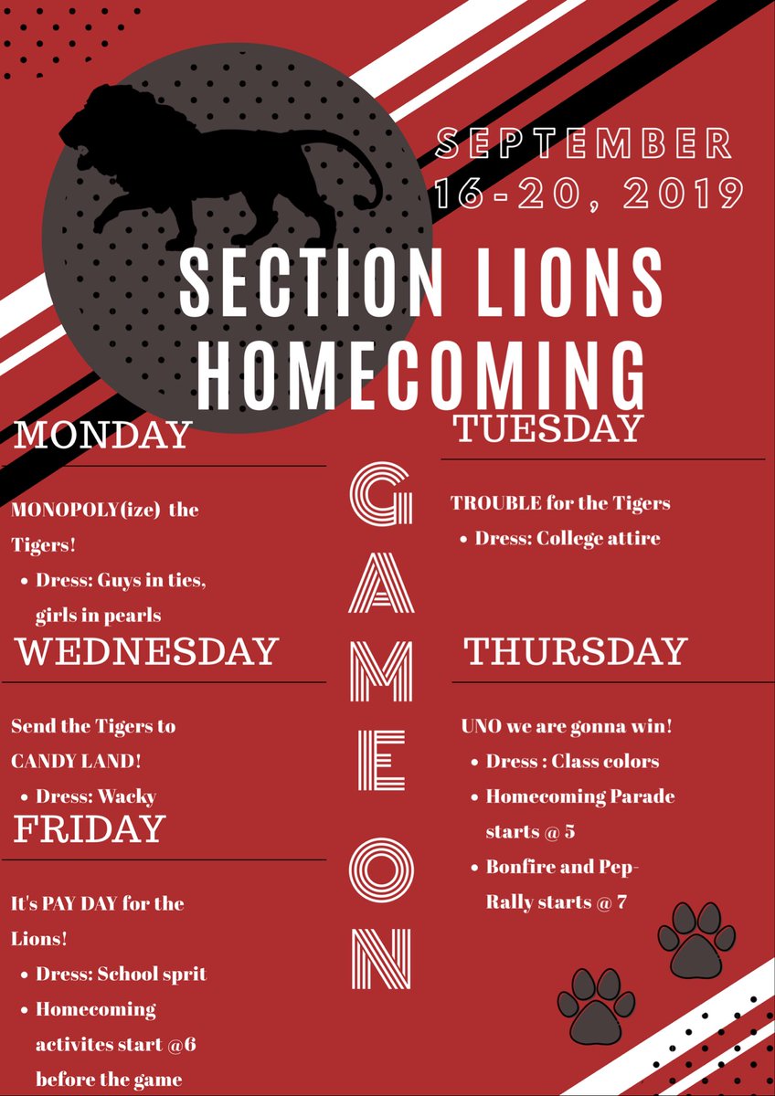 Homecoming Week is coming soon!