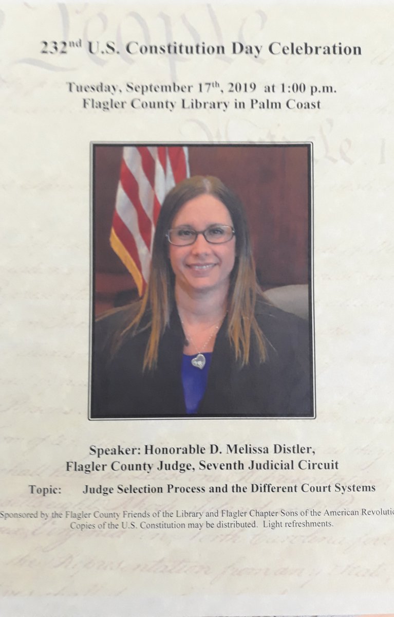 FriendsofFlagl1's tweet image. Check this out! US Constitution Day Celebration! September 17th at 1 PM! - Flagler County Palm Coast Library