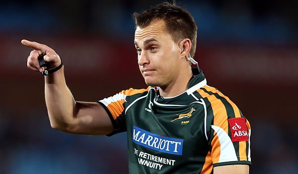 RugbyRefereeNet's tweet photo. van der Westhuizen to referee 2019 @TheCurrieCup Final - TMO Veldsman retires. #rugbyunited #refsquad https://t.co/H9swGAWr46 https://t.co/tbyVdiovaz