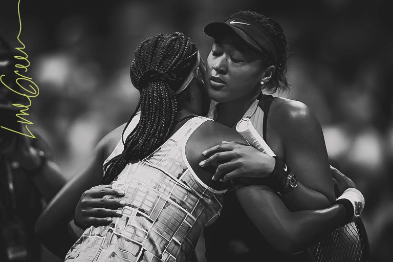 LimeGreenChi's tweet photo. This past weekend, we got to see some #BlackGirlMagic in action! 15 year old Coco Gauff took on the best in the world in Naomi Osaka and the post match interview gave us all a lesson in compassion and sportsmanship. https://t.co/fUm0kfkhRF