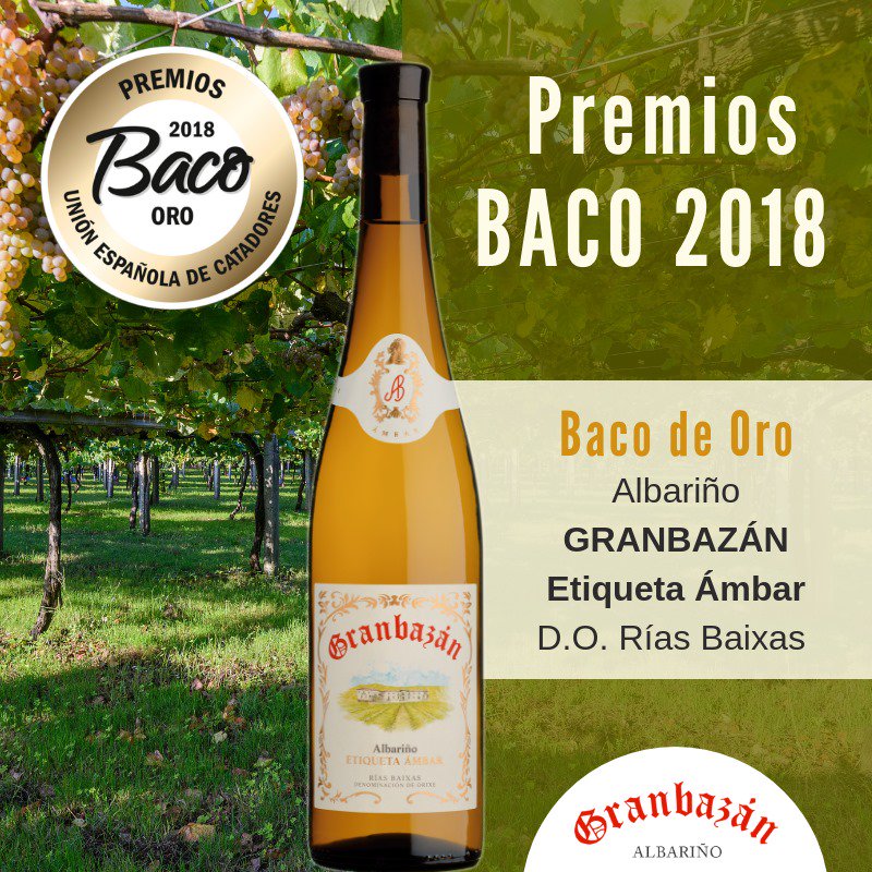 bodegagranbazan's tweet photo. Nuestro albariño, GRANBAZÁN Etiqueta Ámbar es Baco de Oro en los Premios BACO cosecha 2018. ¿Todavía no lo has probado? 👉https://t.co/TPAU04v0FU #bacodeoro #premiosbaco #premiosbacocosecha2018 #vino #albariño #Granbazán https://t.co/CGhBjZtFj4