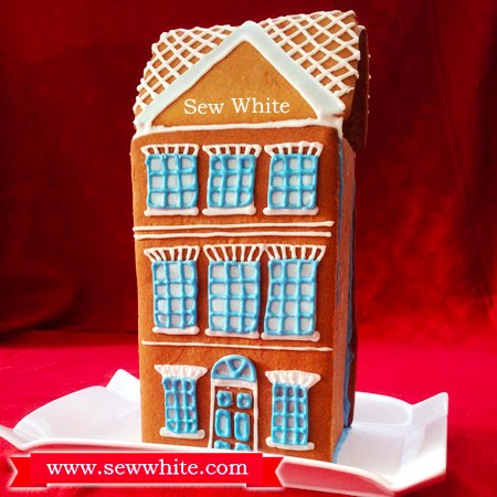 Biscuit week on the bake off and I am so hungry. For the sculpture challenge I would do a similar biscuit tower like this Georgian Town House gingerbread house I made a few years ago. sewwhite.com/seasonal/chris… #gbbo #biscuits