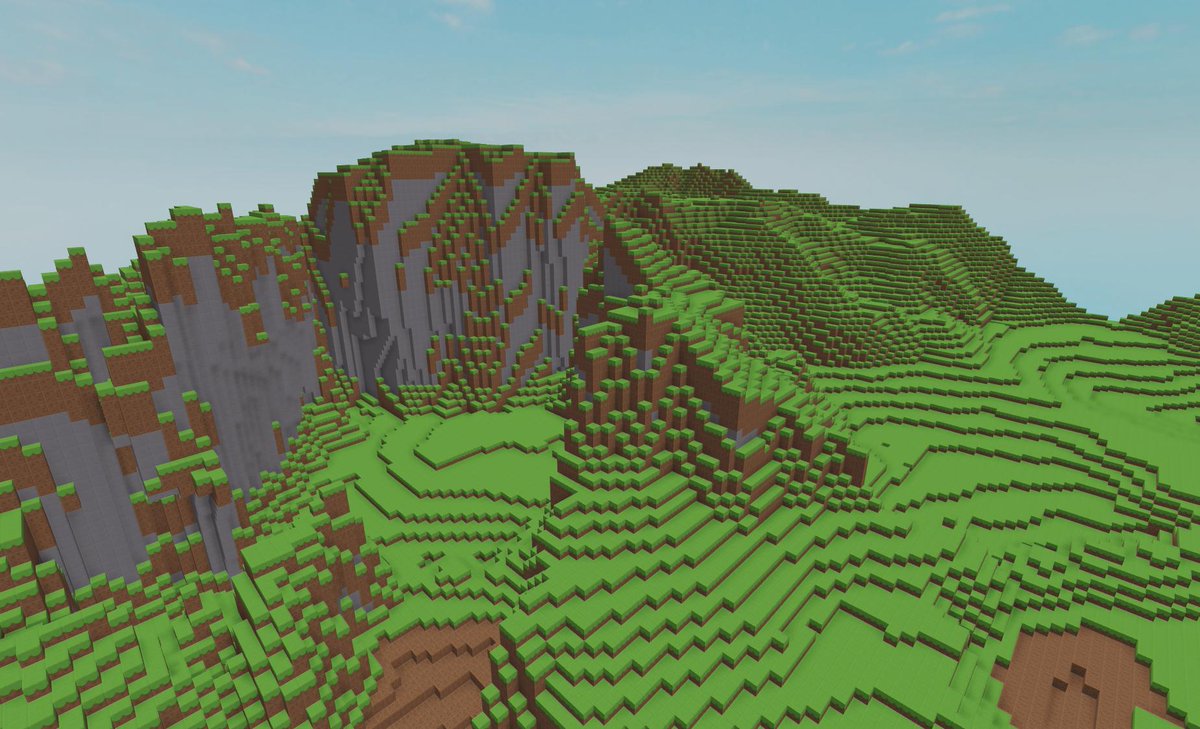 Elttob On Twitter Reimplemented The Minecraft Beta Terrain Generator In Roblox Not Gonna Use This In Game For Obvious Reasons But It S A Great Learning Experience And Stress Test Of The Engine - test minecraft o roblox