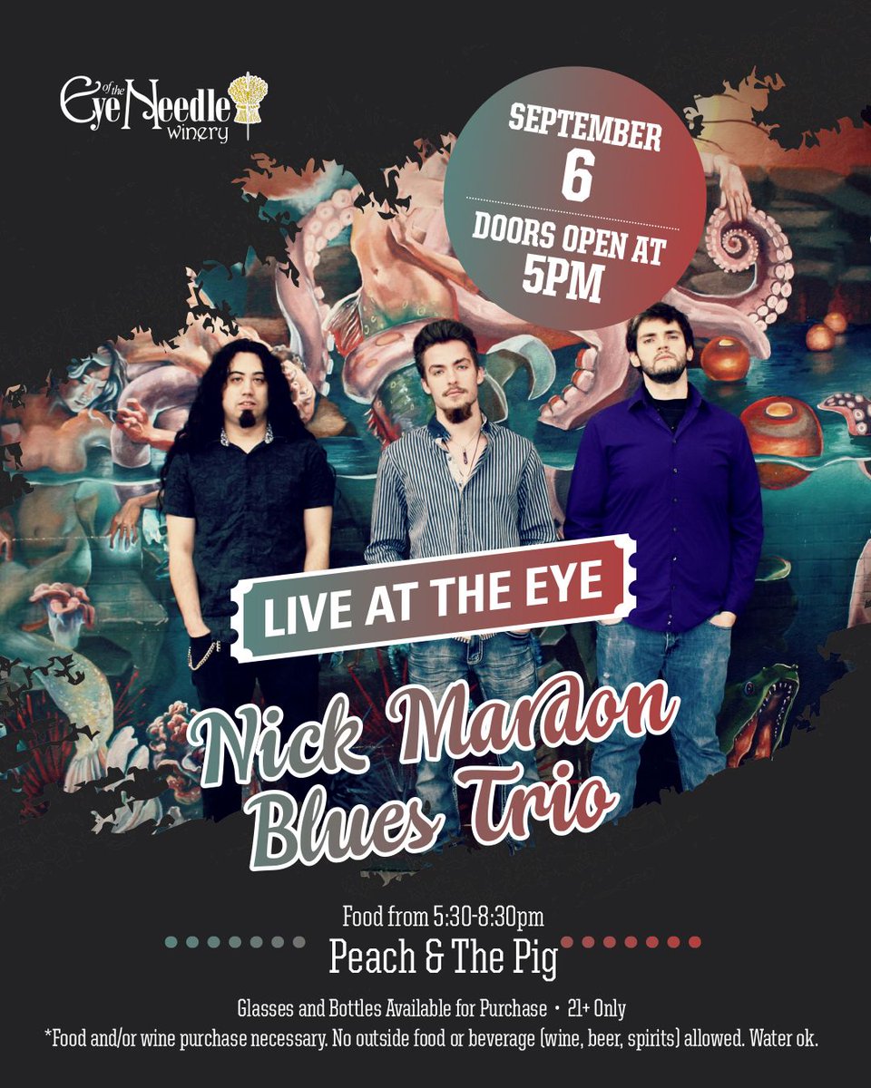 Ticket Tuesday: You know them and you love them! Come on over this Friday for #LIVEattheEYE with The Nick Mardon Jazz Trio. Reserve your spot and come launch your weekend with us! See you at the #Eye!
#wawine #livemusic #fridaynight #live #winetasting #wastatewine #nickmardon