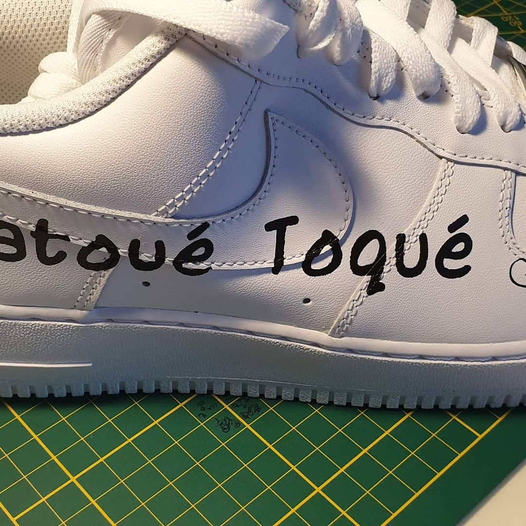 toque_le's tweet photo. Air force 1 personnalisée pour #letatouétoqué merci #afpcustom https://t.co/1yUiDP0FGR