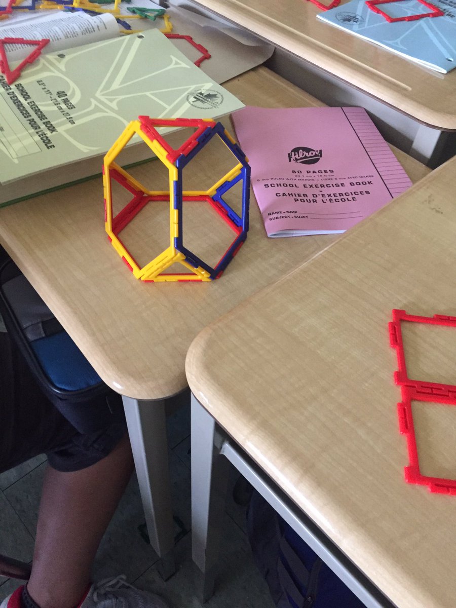 MsEccles's tweet photo. A little dreaming today in math class! #dropeverythingandmath #dream I loved to see all the amazing math creations and hearing the awesome math vocabulary. ‘I’m out of squares, I wonder if I could use two triangles to make another square?’ @TeatherBoard @SotoWE1 @BurleighHillPS https://t.co/D45W5efTAi