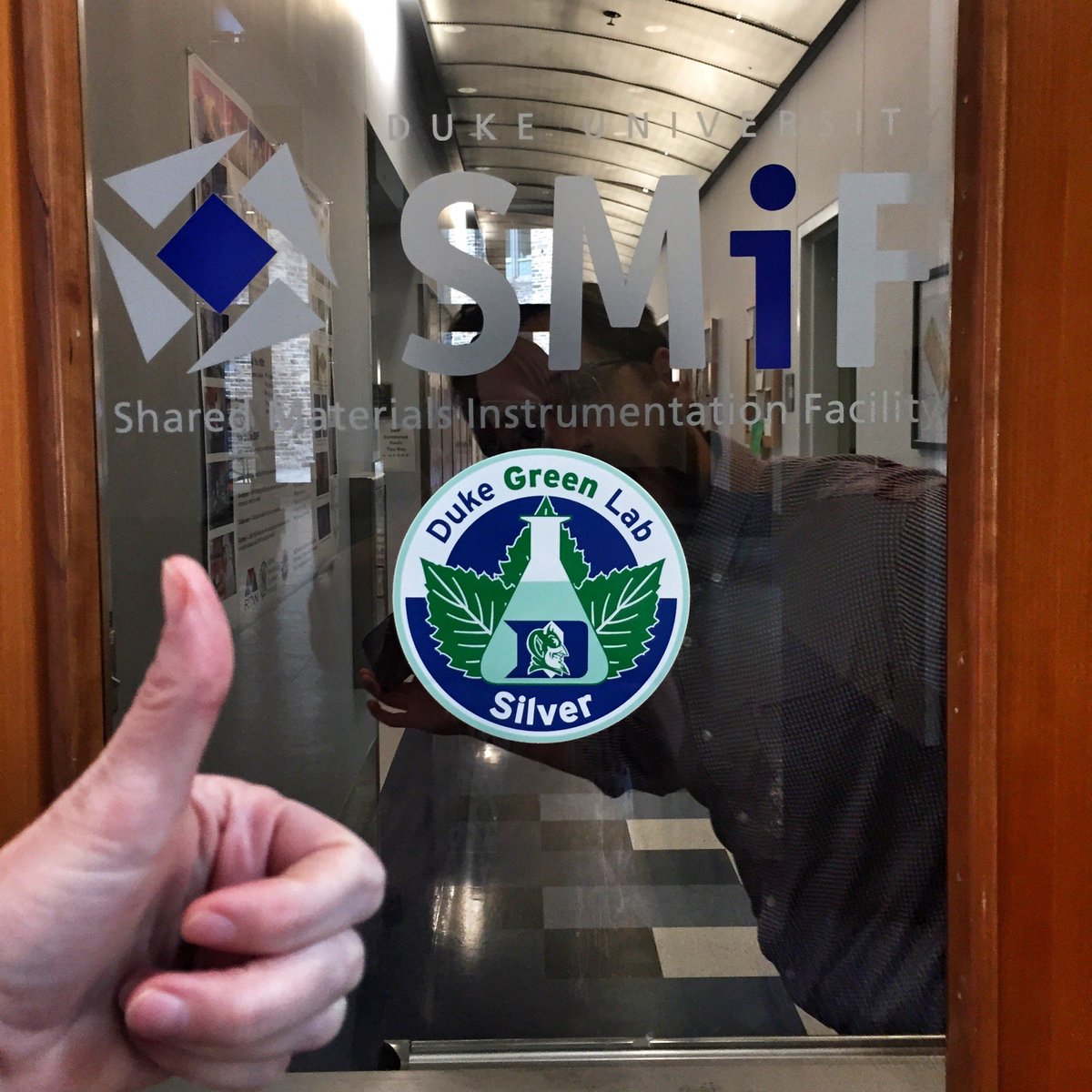 duke_smif's tweet photo. Just got our Duke #GreenLab certification! Trying to save the planet and make science cool. #DukeEngineering #STEM https://t.co/WMAohwp7Vo