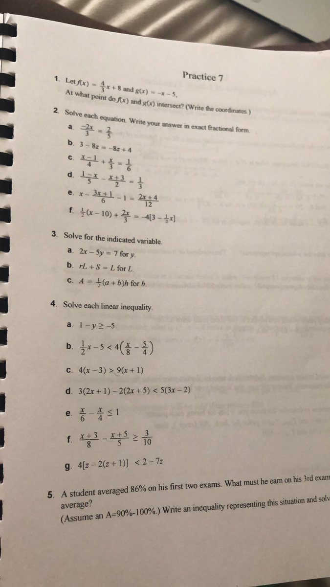 Fo For 1 Its F X G X So The Equations Of Both Equaled To Each Other Then Algebra To Find The Value Of X Once U Find X Plug In X
