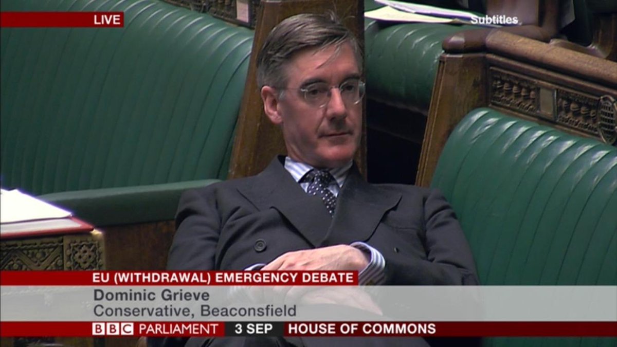 130,000 people have died due to Tory austerity, people are suffering, desperate &amp; starving &amp; this disgusting privileged piece of shit is lounging on the front benches smirking serenely whist trying destroy our democracy.

This Tory Government is truly repugnant.

#HouseOfCommons