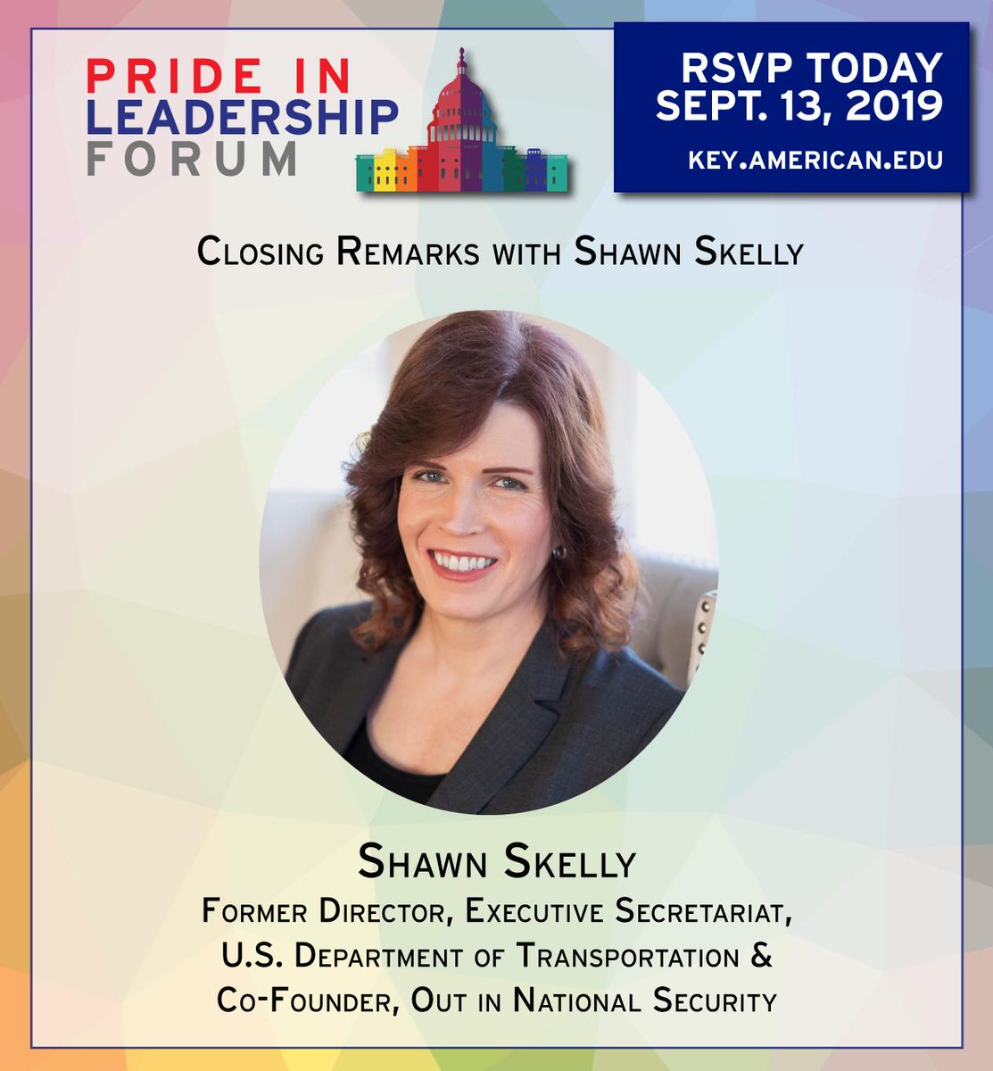 AUKeyPrograms's tweet photo. Pride in Leadership Forum Speaker Announcement! We are so excited to share that Shawn Skelly will be delivering Closing Remarks at the Inaugural Pride in Leadership Forum on Sept. 13.  
RSVP here today: https://t.co/oXWES6dpy2

#professionaldevelopment #keypride2019 #keympa https://t.co/1WSY7vsIVL
