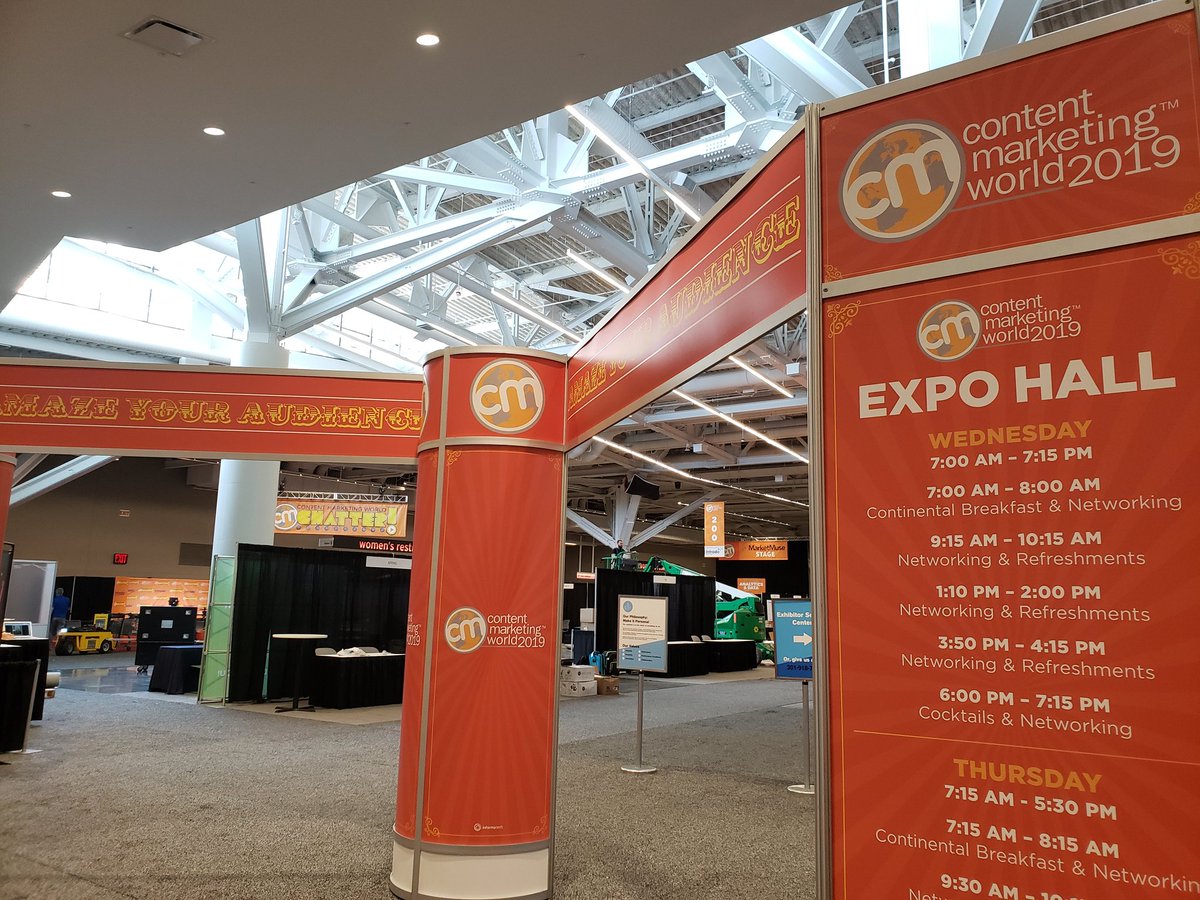 BecauseCulture's tweet photo. #CMWorld is on in Cleveland! Ready to talk about how to design your content for culture? Join me at 2pm tomorrow to explore transcreation, global storytelling, and even numerical translation (yes, that's a thing!) To stand out, for once I won't be wearing orange. https://t.co/wEMq4l5rbu