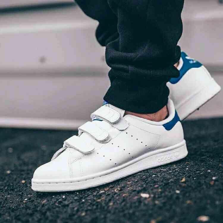 stan smith velcro blue