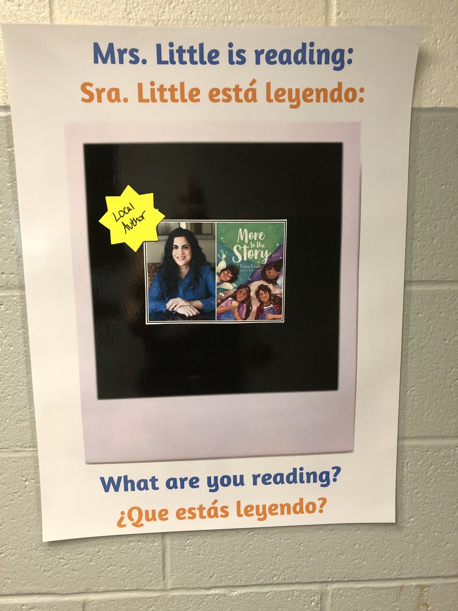 Dawn_M_Little's tweet photo. Today was the first day of school for our students. They know from day one that I promote reading en dos idiomas. #backtoschoolreading #henakhan #moretothestory #middlegradebooks https://t.co/W2EZlgX5Fa