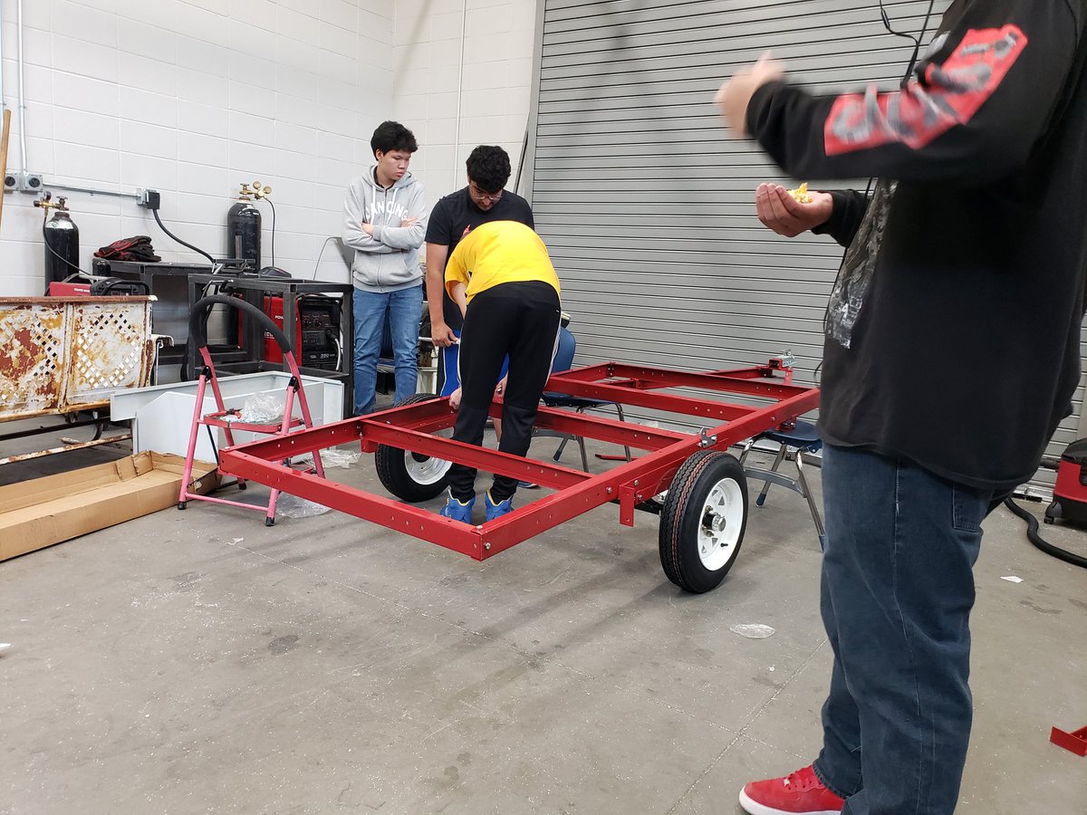 Getting our bass trailer built. <a href="/HSVk12/">Huntsville City Schools</a> <a href="/HSVCareerCoach/">HCS Career Coach</a> <a href="/MaeJemisonHS/">Mae Jemison High School</a> <a href="/HSVCTE/">Huntsville CTE</a>