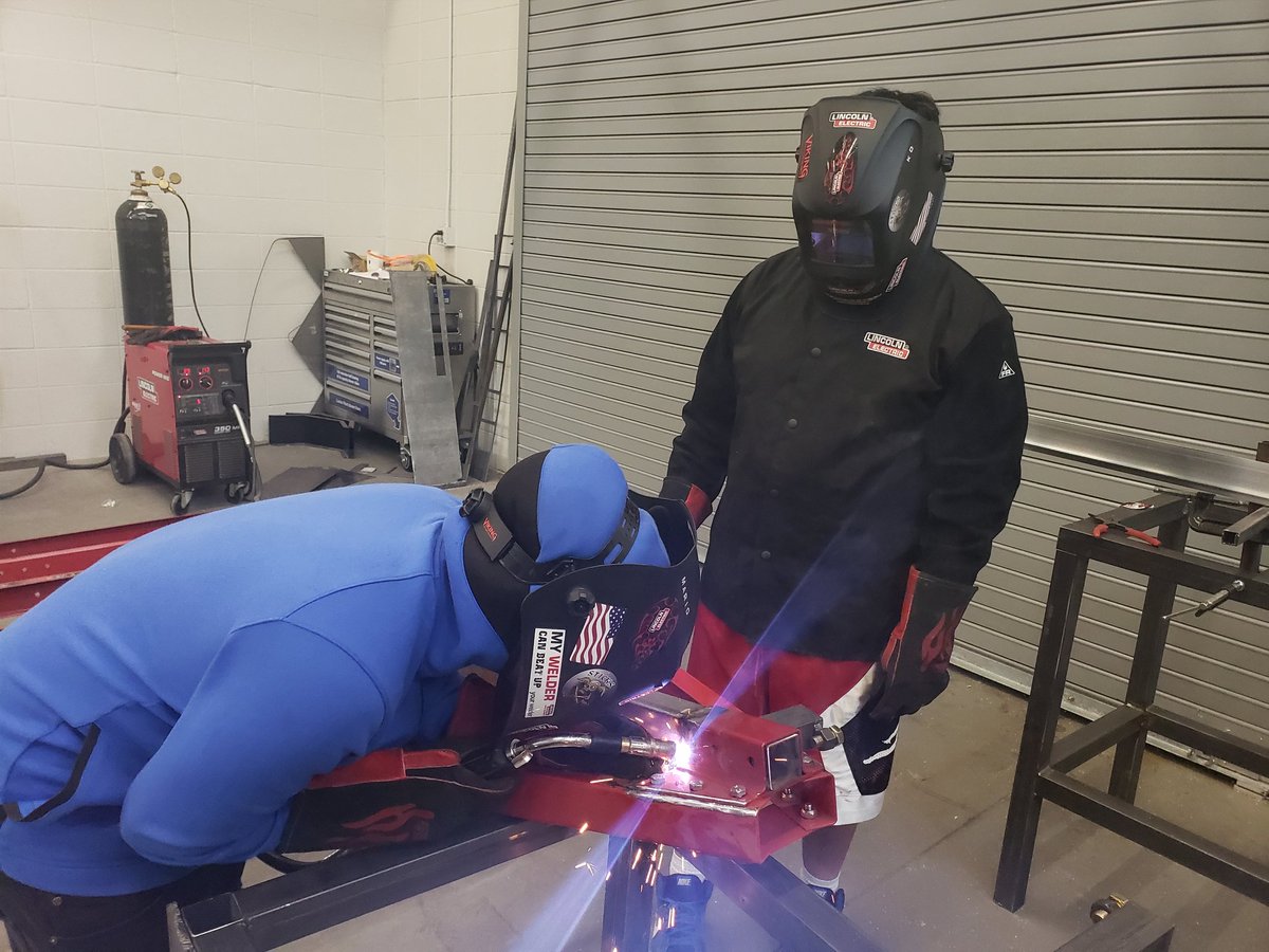Welding the seems of the trailer that was only held together with bolts and adding additional supports. <a href="/HSVk12/">Huntsville City Schools</a> <a href="/HSVCareerCoach/">HCS Career Coach</a> <a href="/MaeJemisonHS/">Mae Jemison High School</a> <a href="/HSVCTE/">Huntsville CTE</a>