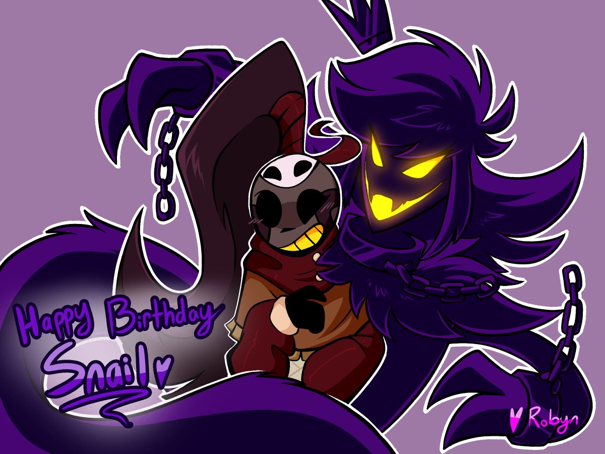 Robyn_Wraith's tweet photo. Birthday gift for snail featuring her character Rythika and my character Prince Snatcher!

#birthday #ghost #oc #snatcher #ahit #AHatInTime  #thesnatcher #rythika #princesnatcher https://t.co/wUEJsFWQrZ