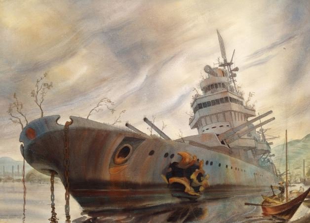 スタンディッシュ・バックス という米国の画家。1910年生まれで建築と絵画を学ぶ。戦時中は南太平洋で防潜網の任務に就いて