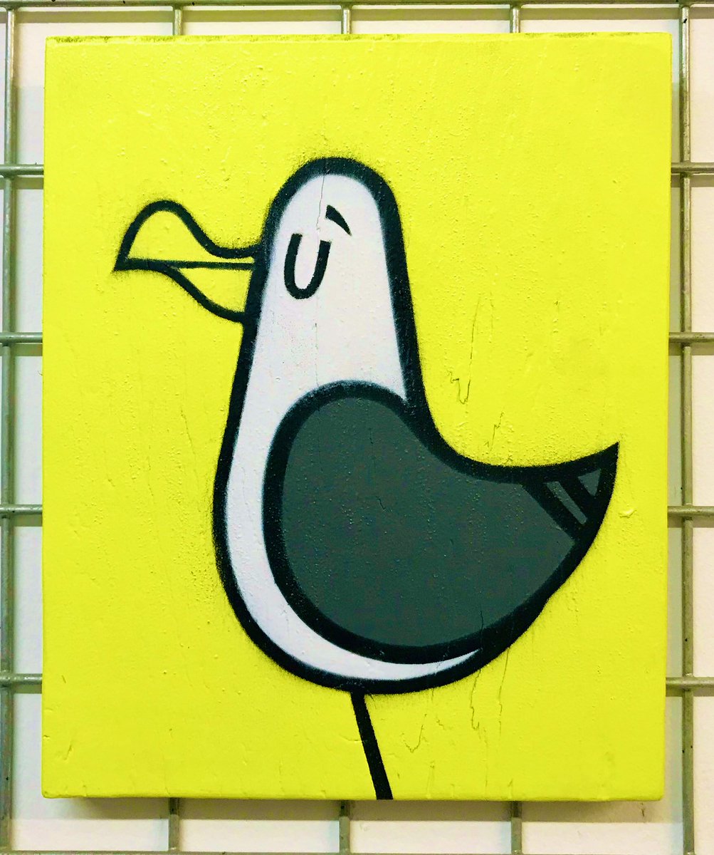 FkFark's tweet photo. I am selling these limited edition Seagulls 175x210mm signed and numbered on reverse 
1of6 5 left #paintednotprinted #Fark #streetart #stencil #seagull #Southsea £60.00 each https://t.co/rtwY6KiOvS