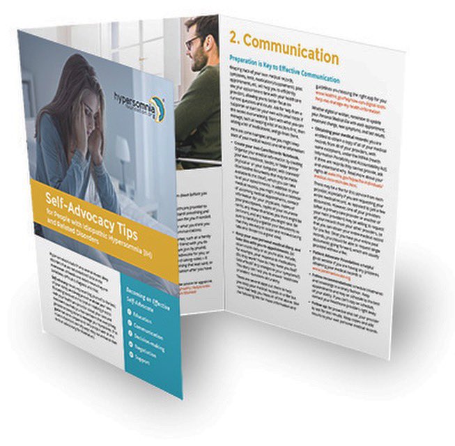 HypersomniaNews's tweet photo. Get tips and ideas on how to effectively advocate for your needs in our new patient resource brochure: “Self-Advocacy Tips for People with Idiopathic Hypersomnia and Related Disorders.” It’s FREE and available on our website. 

https://t.co/7i7kBcVQcP

#IH #BeyondSleepy https://t.co/uk5Guk85Uz