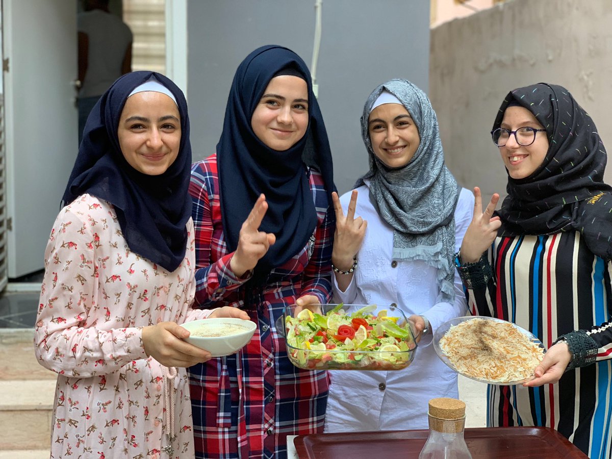 AmalHanano's tweet photo. This week at Karam House, the amazing Rose Previte, @maydandc, is mentoring our Syrian teens as they create new culinary dishes. @karamfoundation #10000Leaders https://t.co/j3VvHMV3Nc