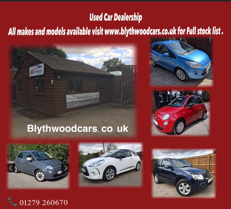 Find your Perfect used Car  @blythwoodcars Great deals on Quality used cars. Start looking Now visit our website 
Blythwoodcars.co.uk Open 7 days a week until 8pm 
Call 01279 260670 #carsales #no1 #hertfordshire #carsforsale #firstclass #partexchange