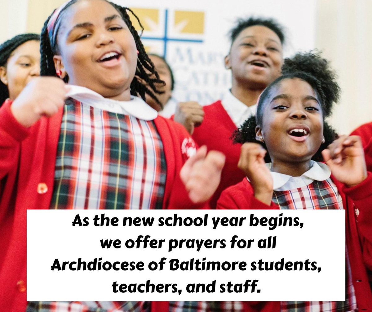 ¡Feliz primer día escolar para los estudiantes en la <a href="/archbalt/">Archdiocese of Baltimore</a>! La Conferencia Católica de Maryland desea a los estudiantes, maestros y personal un año exitoso y lleno de bendiciones. #AOBFirstDay