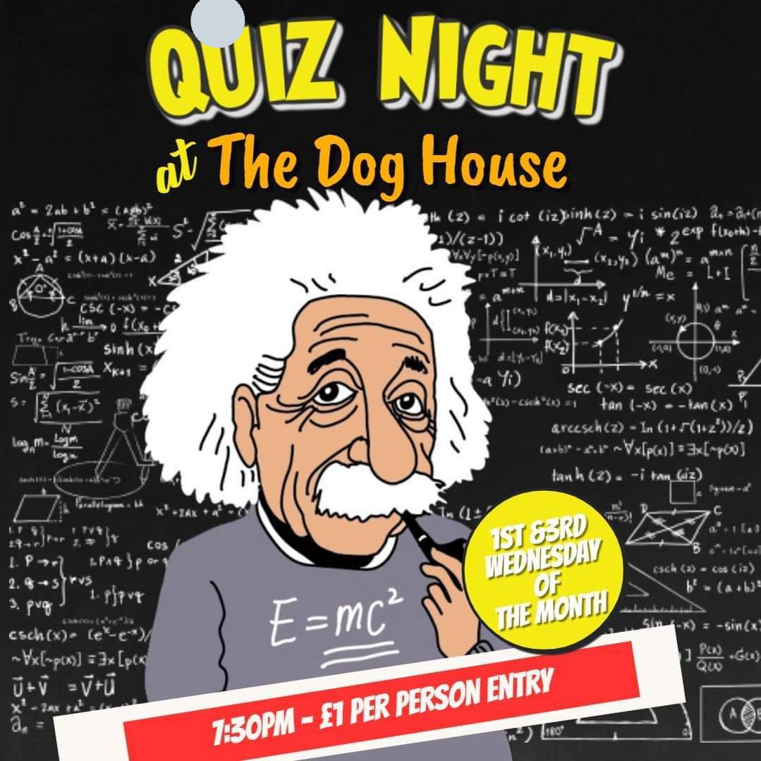 Quiz night tomorrow at The Dog House from 7:30!!!

#quiz #Wednesday #QuizNight #newport #caerleon #wales