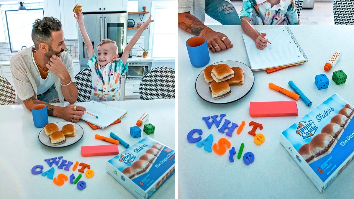 bluecollarprep's tweet image. I can't believe this dude started 2nd grade today. He comes home starving every day because he tells me he's too busy talking during lunch and forgets to eat!😌Our #WhiteCastle Frozen Sliders are the perfect snack for after school while we get right to the homework!