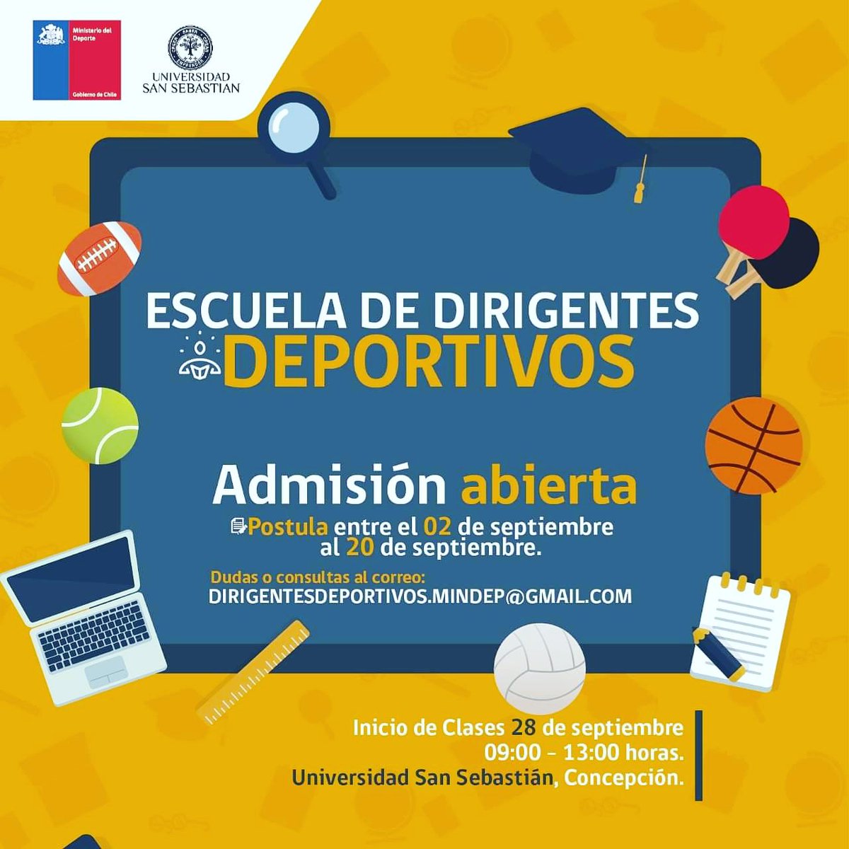 ClubFlecha_'s tweet photo. Si eres Dirigente Deportivo y te interesa el liderazgo postula ‼⚽️🏀🥎🎾🏓
Link de postulación ⬇️
https://t.co/QKhnfXoQbO https://t.co/lEUavN88kv
