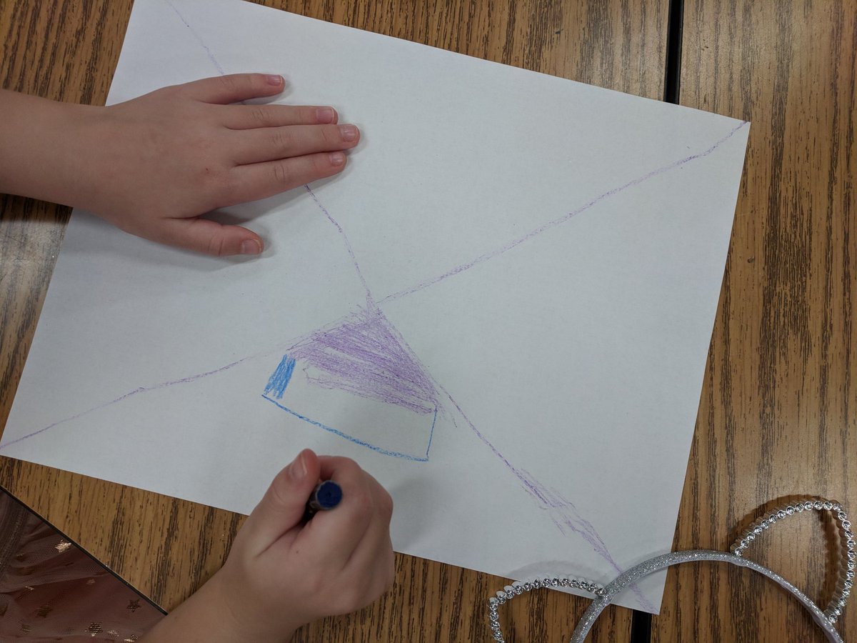 MrsGsK1's tweet photo. Kindergartners draw about their first day of school.#proudpetspatriots https://t.co/F5EIGyBBsn