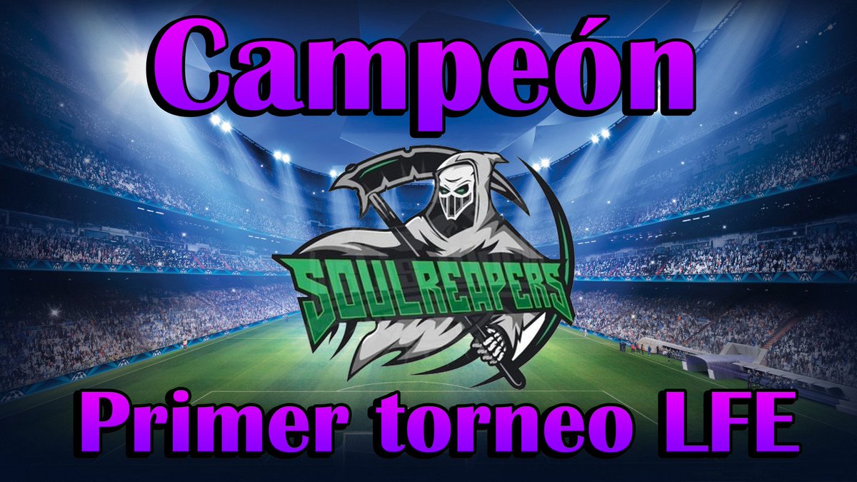FifaLigas's tweet photo. @Soul_Reapers_eS  se proclama campeón de nuestro primer torneo. Queremos dar las gracias a todos los equipos que han participado 🏆 https://t.co/1DZag5RXhE
