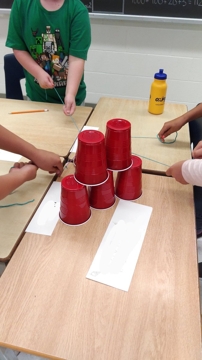 jgicala1's tweet image. Reviewing the importance of patience, team work and communication to build a tower without touching the cups! #towerchallenge #slowandsteady