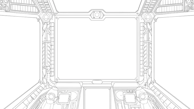 描き途中のです。これだけ情報量が多いイラストは初めて描いたので線画だけでクタクタ…'д` ;
#イラスト 