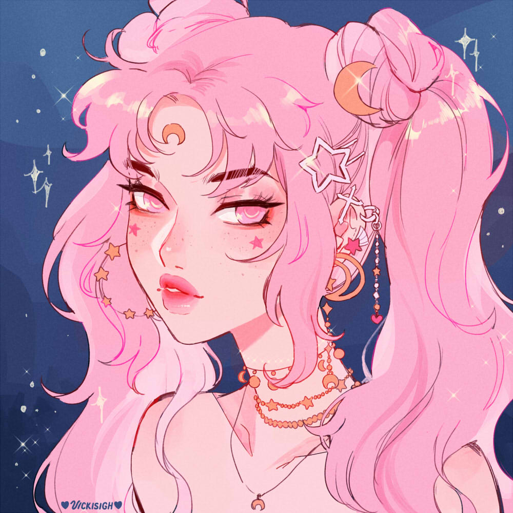 vickisigh's tweet image. pink moon 💖