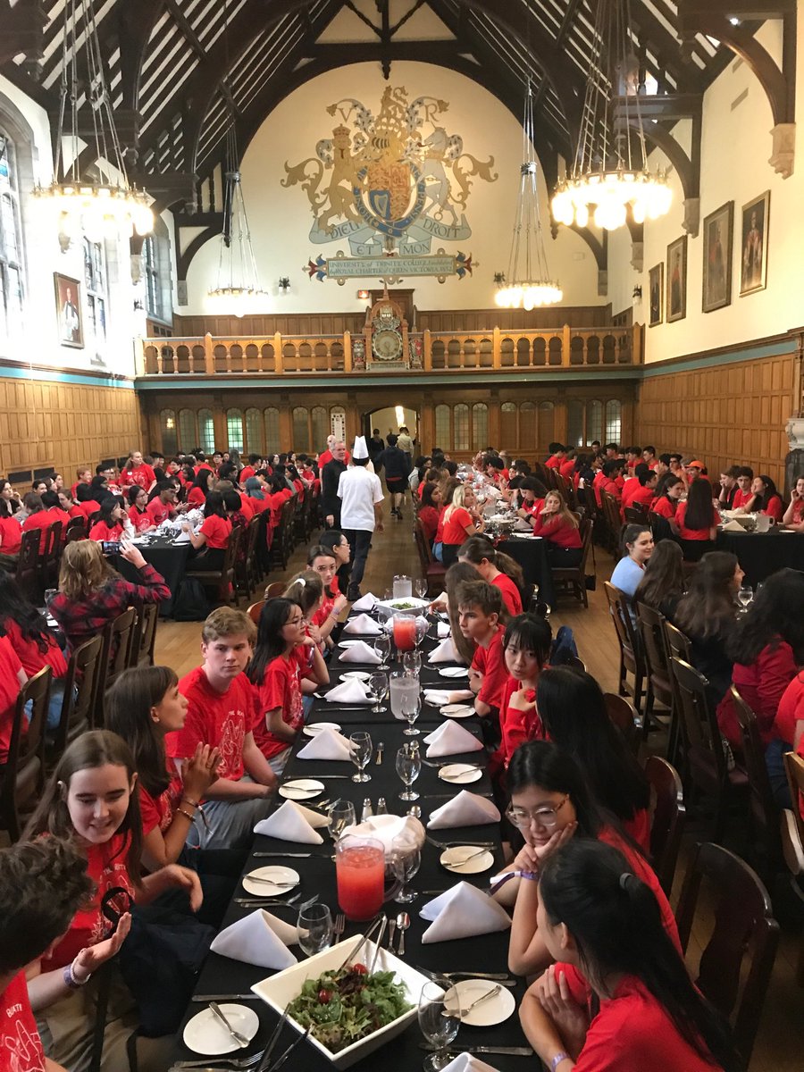 Trinity_College's tweet photo. Trinity community 💙💛 at Provost’s high table dinner in #StrachanHall & #SeeleyHall for #TrinityOrientationWeek @fortrinstudents https://t.co/nGRtes4kVc