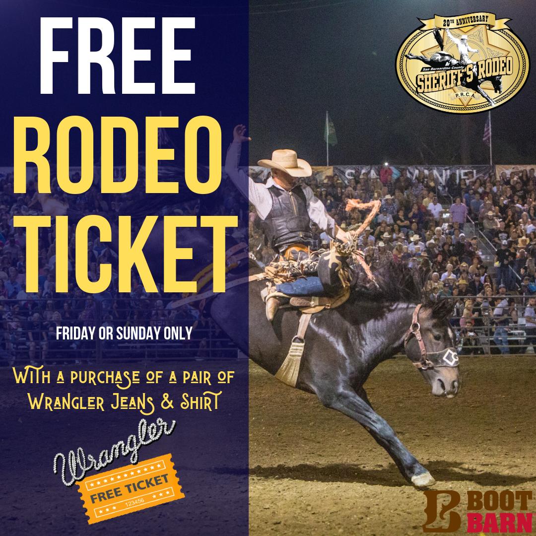 Sheriff S Rodeo On Twitter Free Rodeo Ticket With A Purchase Of