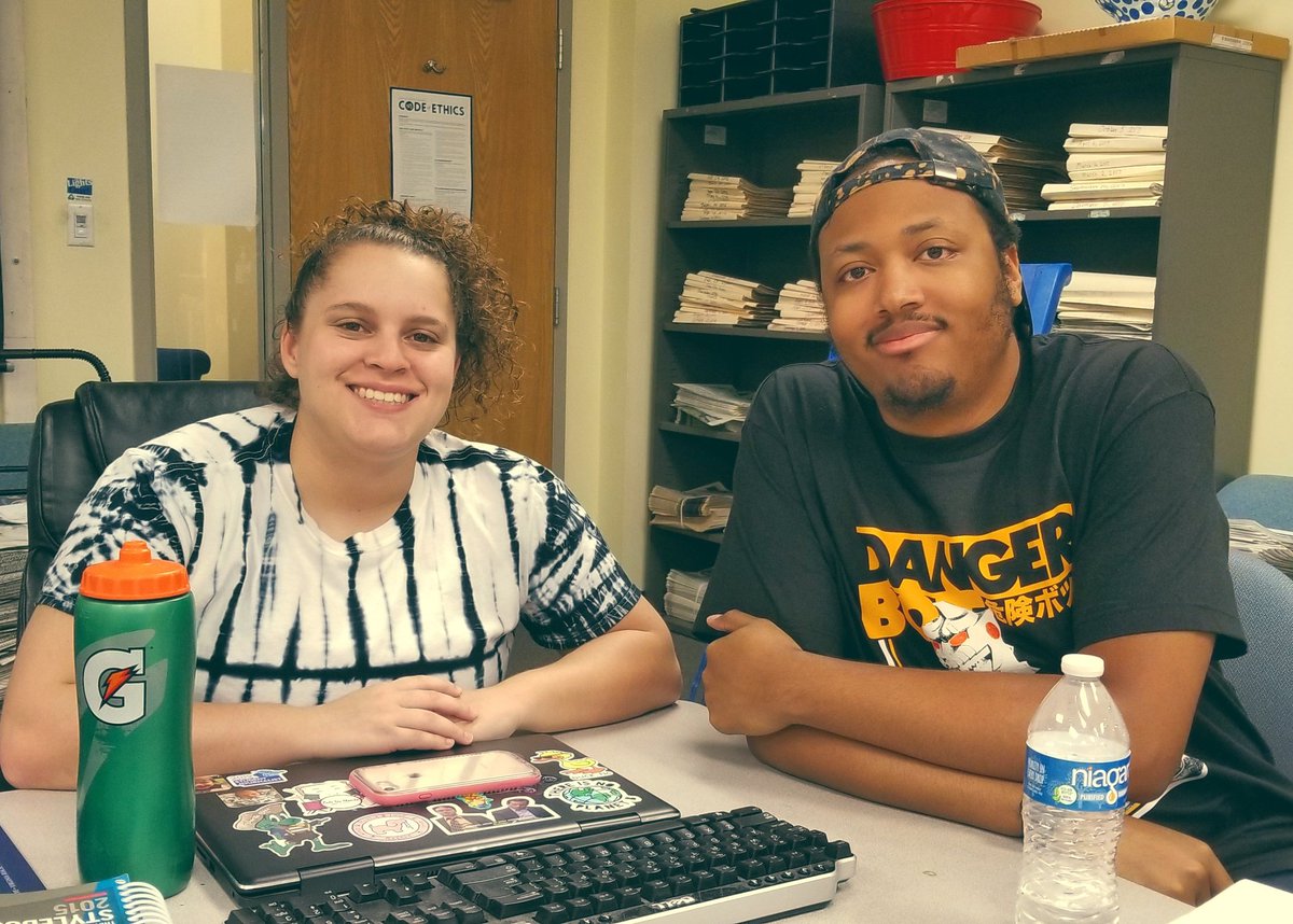 MarlinChronicle's tweet photo. Our new Editor in Chief and Managing Editor are excited for this semester and look forward to seeing everyone at the Student Involvement Fair next Tuesday on the 10th!

#MarlinChronicle #studentinvolvementfair #welcomeback #fall2019 https://t.co/Deko1TnSd3