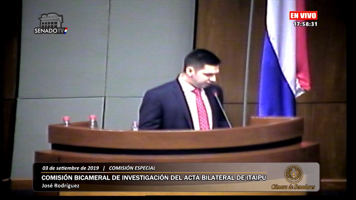 senadotvpy (@senadotvpy) on Twitter photo #EnVivo El señor José Rodriguez, declara ante la Comisión Bicameral de Investigación del Acta Bilateral de Itapú, acompañanos en <a href="/senadotvpy/">senadotvpy</a> desde
youtube.com/senadotvpy
senado.gov.py
facebook.com/SenadoresPy #EnVivo El señor José Rodriguez, declara ante la Comisión Bicameral de Investigación del Acta Bilateral de Itapú, acompañanos en <a href="/senadotvpy/">senadotvpy</a> desde
youtube.com/senadotvpy
senado.gov.py
facebook.com/SenadoresPy
